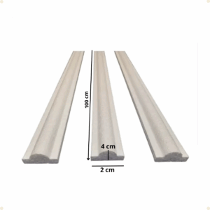 Moldura de parede Boiserie - Medidas: 2 x 4 x 100 cm