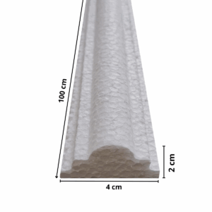 Moldura de parede Boiserie Duplo - Medidas: 2 x 4 x 100 cm