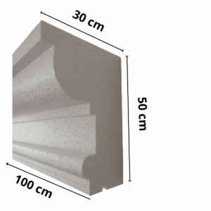 Moldura externa | fachada - EPS - Modelo G071 - 50x30 cm
