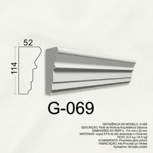 Moldura externa | fachada - EPS - Modelo G069