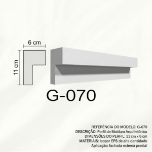 Moldura externa | fachada - EPS - Modelo G070