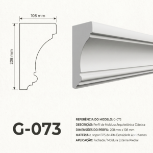 Moldura externa | fachada - EPS - Modelo G073