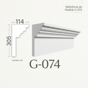 Moldura externa | fachada - EPS - Modelo G074