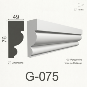 Moldura externa | fachada - EPS - Modelo G075