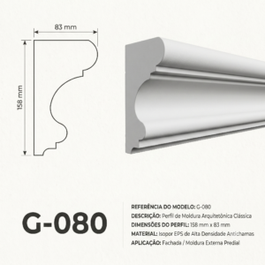 Moldura externa | fachada - EPS - Modelo G080