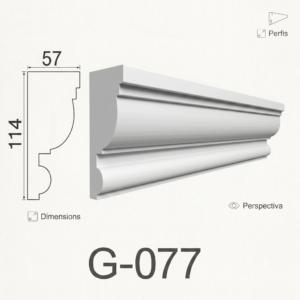 Moldura externa | fachada - EPS - Modelo G077